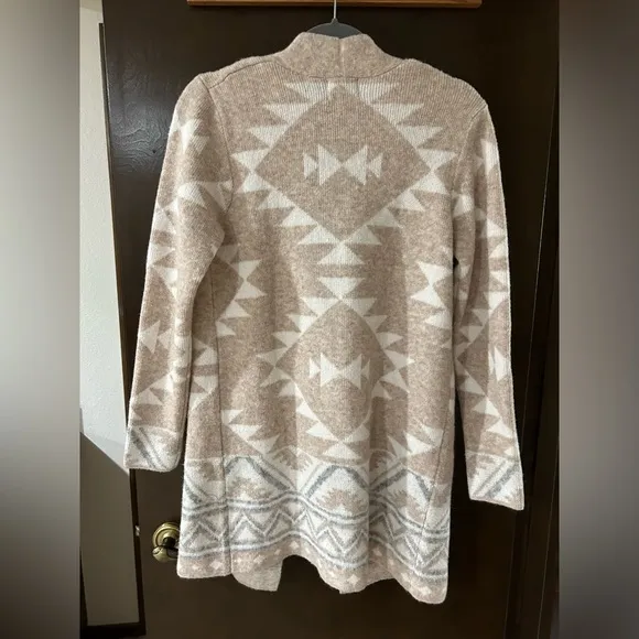 Frye Aztec / Tribal Long Duster Cardigan Sweater Size Small New with tag