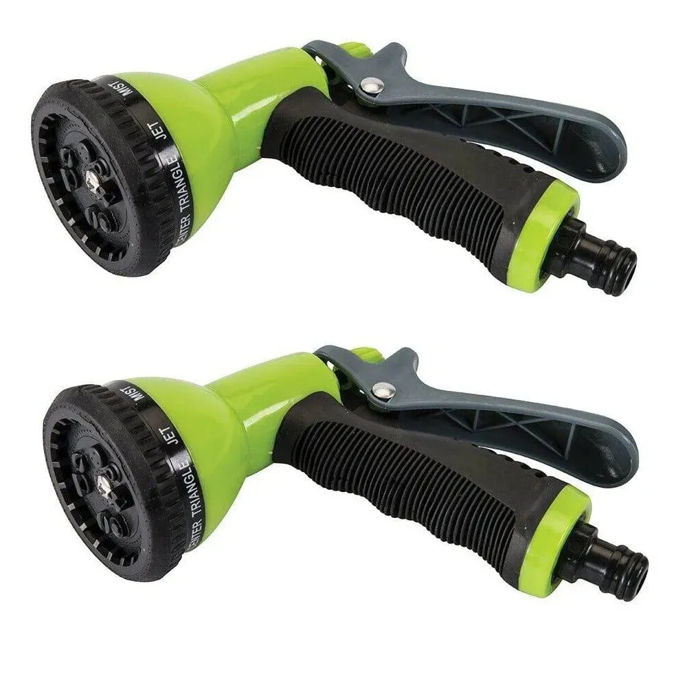 Garden Watering Spray Nozzle Gun - 8 Pattern - Premium Multi Voche - 2pck