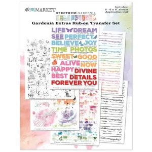Gardenia - Extras 6x8 Rub On Transfer Set 49 & Market