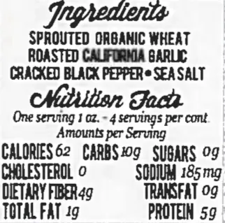 Garlic Pepper Flat Bread Crisps