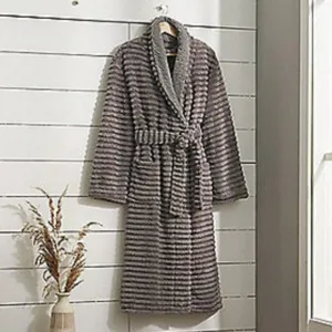 Geneva Textured Robe &amp; Slipper Set. Womans.