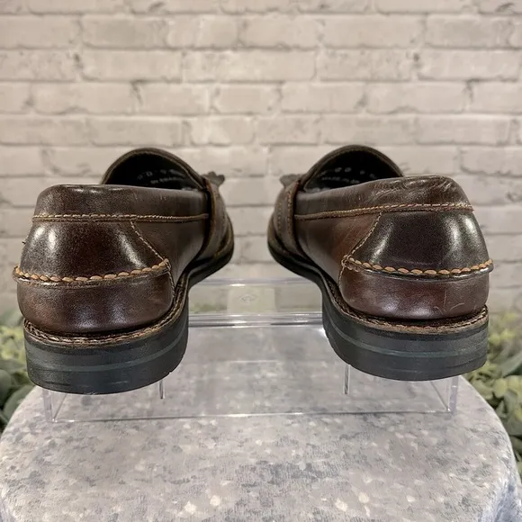 G.H. BASS “Layton Lug” Brown Leather Tassel Kiltie Dress Loafers Mens 9D🤎VGUC