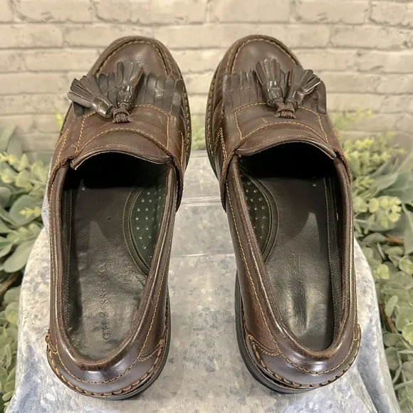 G.H. BASS “Layton Lug” Brown Leather Tassel Kiltie Dress Loafers Mens 9D🤎VGUC