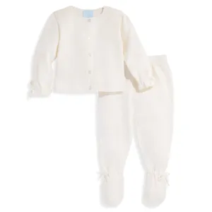 Girl's Mercerized Pima Baby Set -- Ivory
