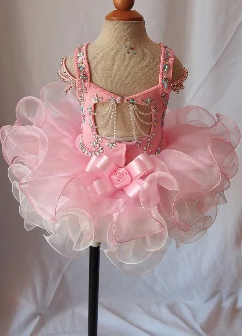 Glitz Beaded Bodice Baby Girl/Princess/ Cupcake Pageant Dress
