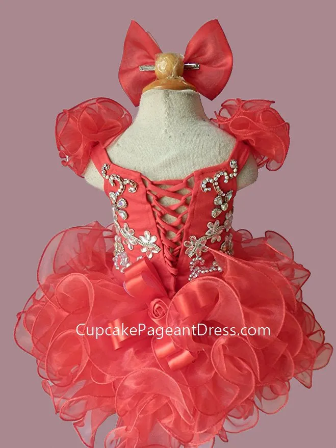 Glitz Beaded Bodice Little Girl/Baby Girl/Baby Miss Pageant Dress