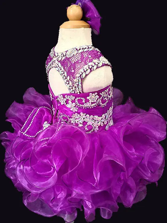 Glitz Beaded Bodice Little Miss/Baby Girl Cupcake Pageant Dress