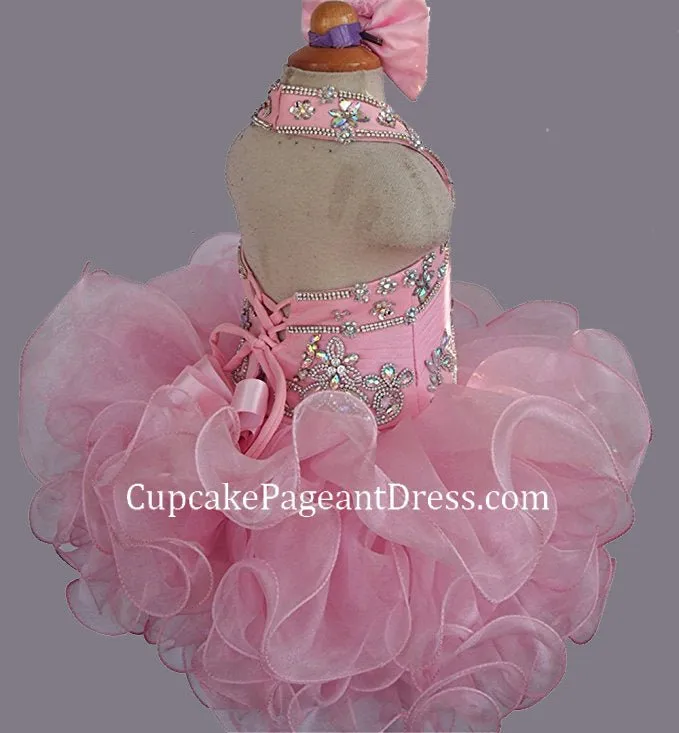 Glitz Beaded Bodice Toddler/Baby Girl Nations Cupcake Pageant Dress