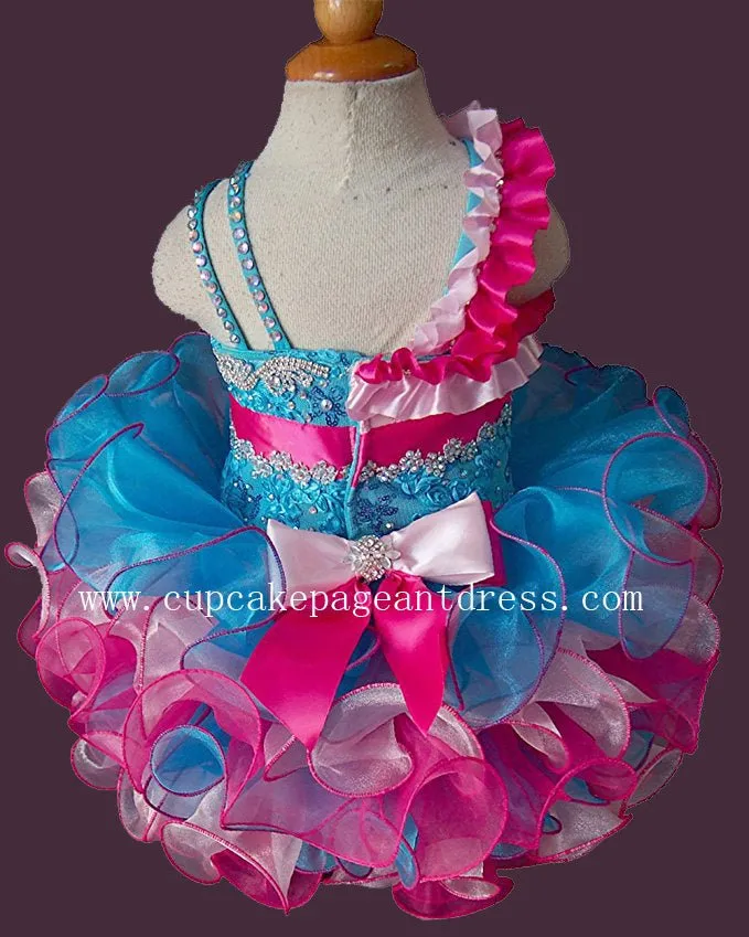 Glitz Nations Pageant For 0-3 Months/3-6 months/6-9 Months Cupcake Pageant Dress 0--6T
