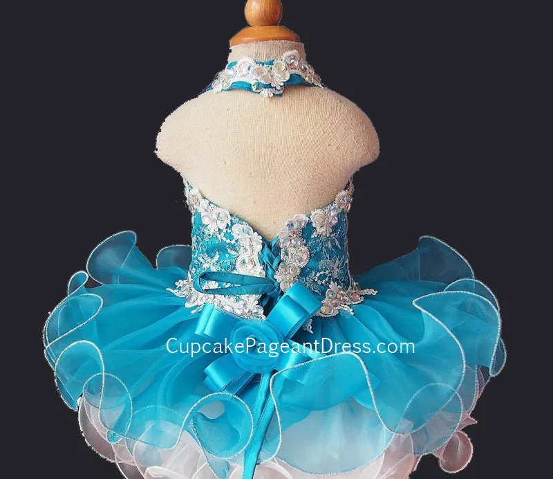Glitz Sequin Lace Little Girls/Baby Girl/Toddler Cupcake Pageant Dress