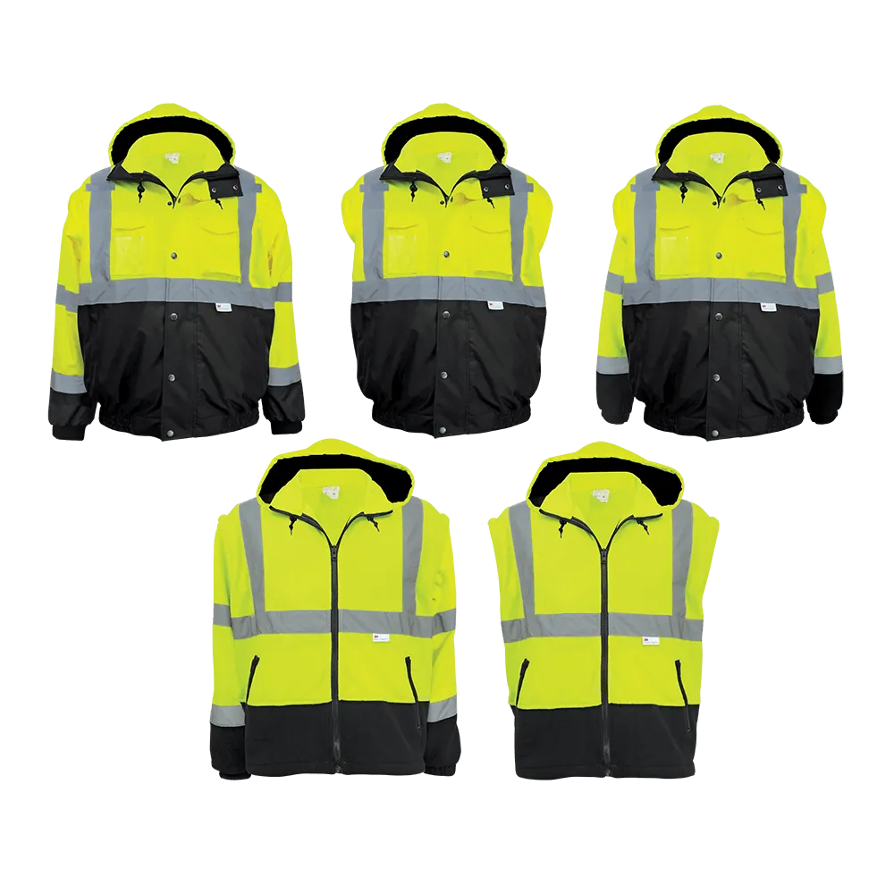 Global Glove & Safety GLO-B2 Eight in One, Bomber Jacket, Class 3