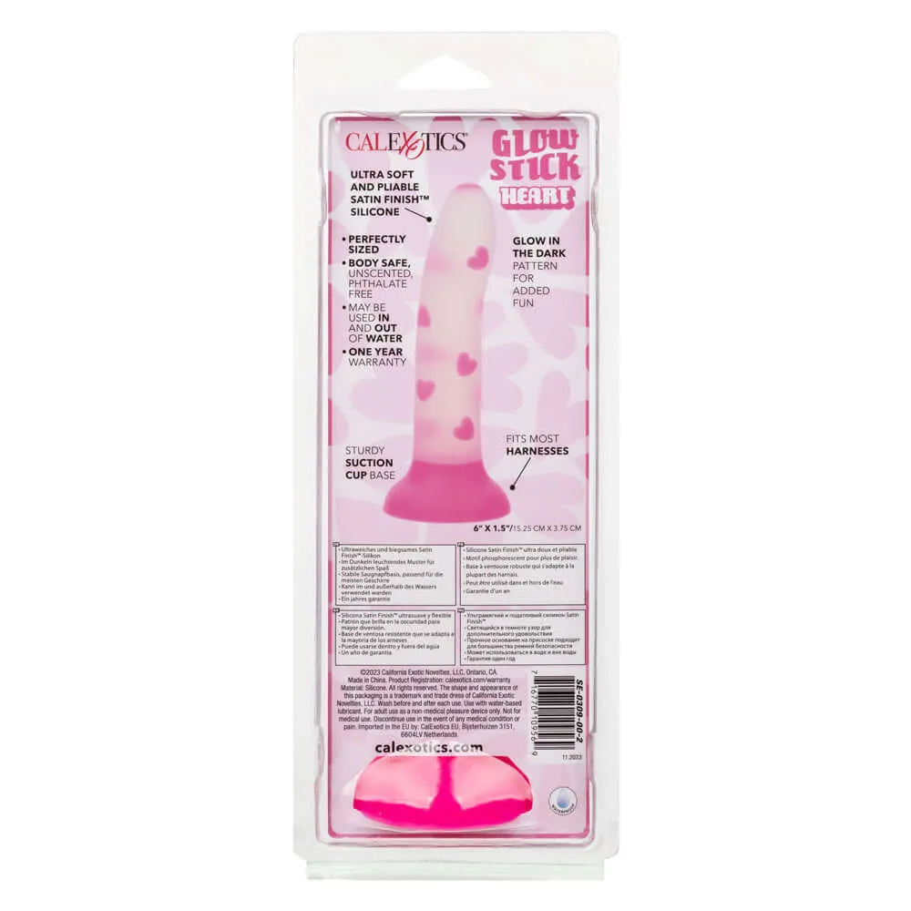 Glow Stick Heart Dildo - Pink