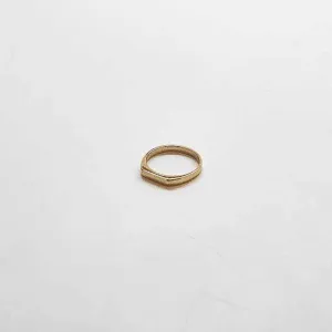 Gold Flat Top Ring