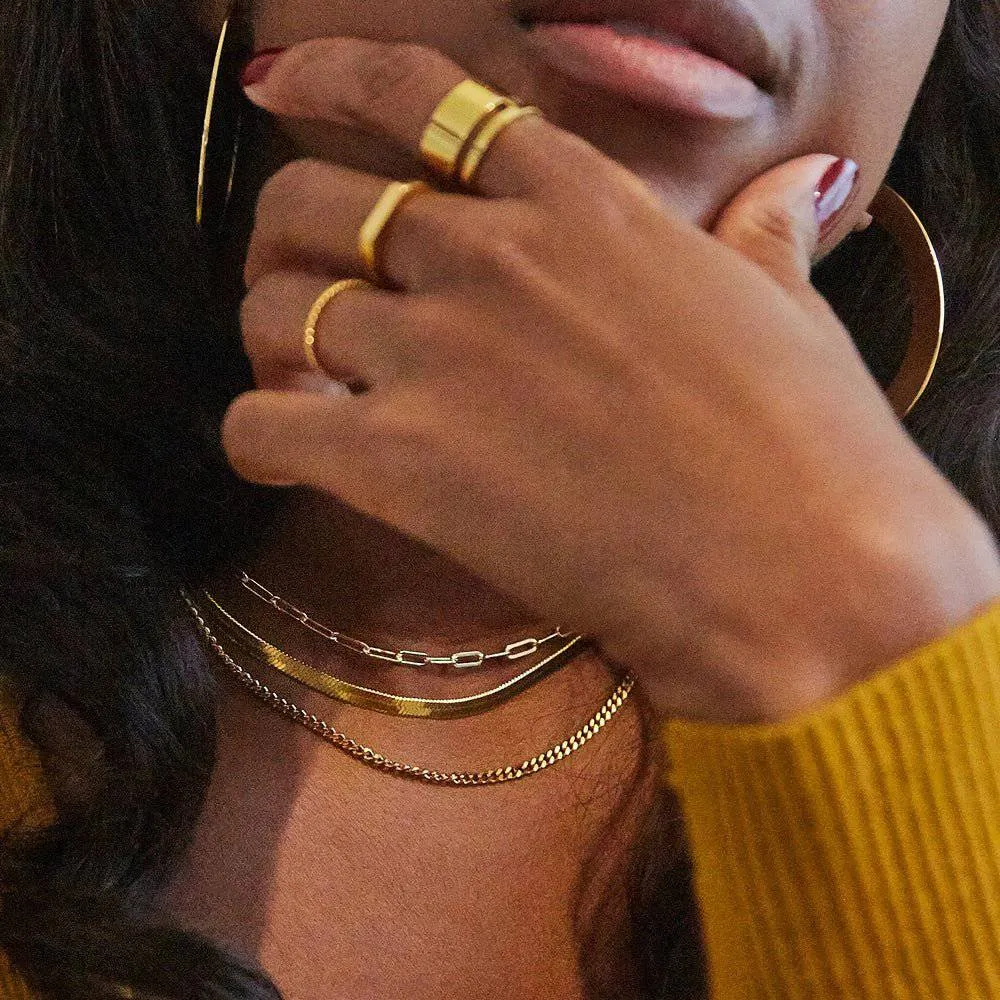 Gold Flat Top Ring