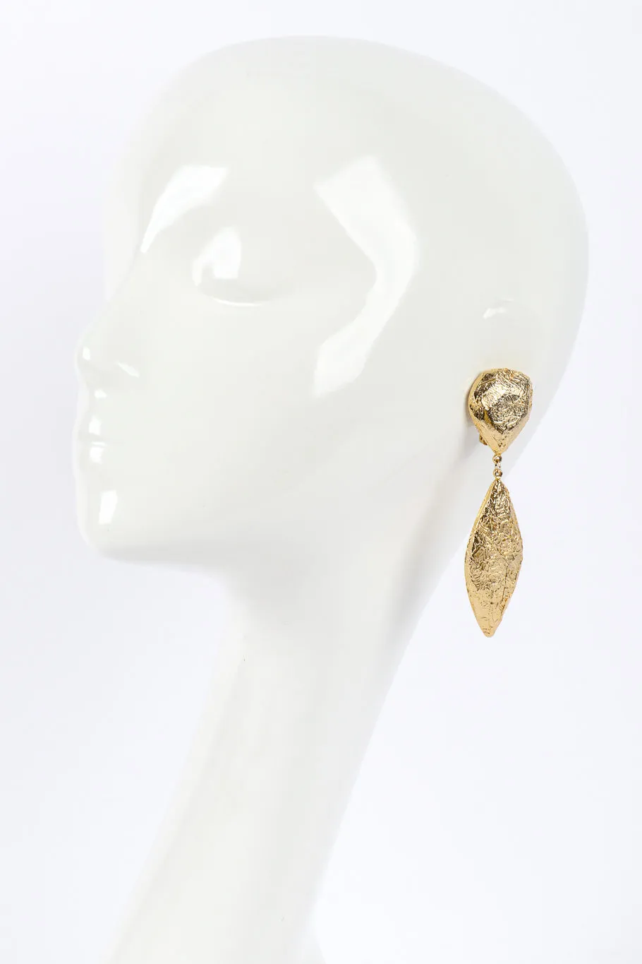 Gold Foil Drop Earrings