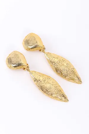 Gold Foil Drop Earrings
