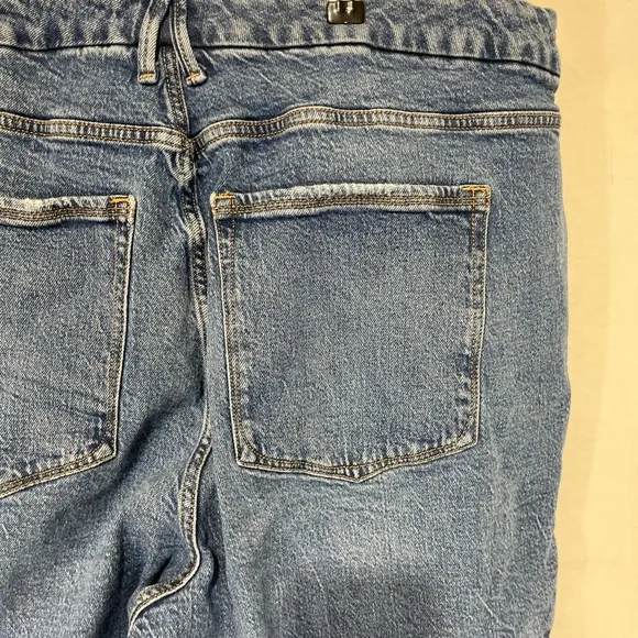 Good American The Weekender Cuffed Jeans High Waist Medium Wash Plus Size 20