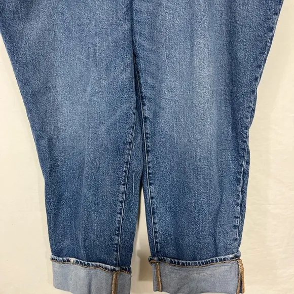 Good American The Weekender Cuffed Jeans High Waist Medium Wash Plus Size 20