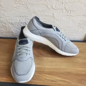 Good Man Brand Knit Trainer Sneakers Mens 11.5 Grey Italy Low Top Lace Up