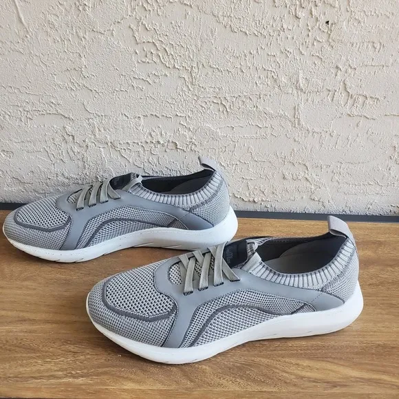 Good Man Brand Knit Trainer Sneakers Mens 11.5 Grey Italy Low Top Lace Up