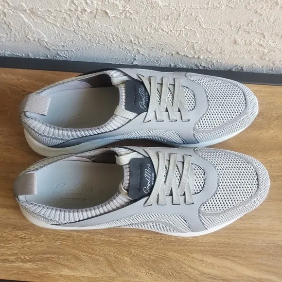 Good Man Brand Knit Trainer Sneakers Mens 11.5 Grey Italy Low Top Lace Up