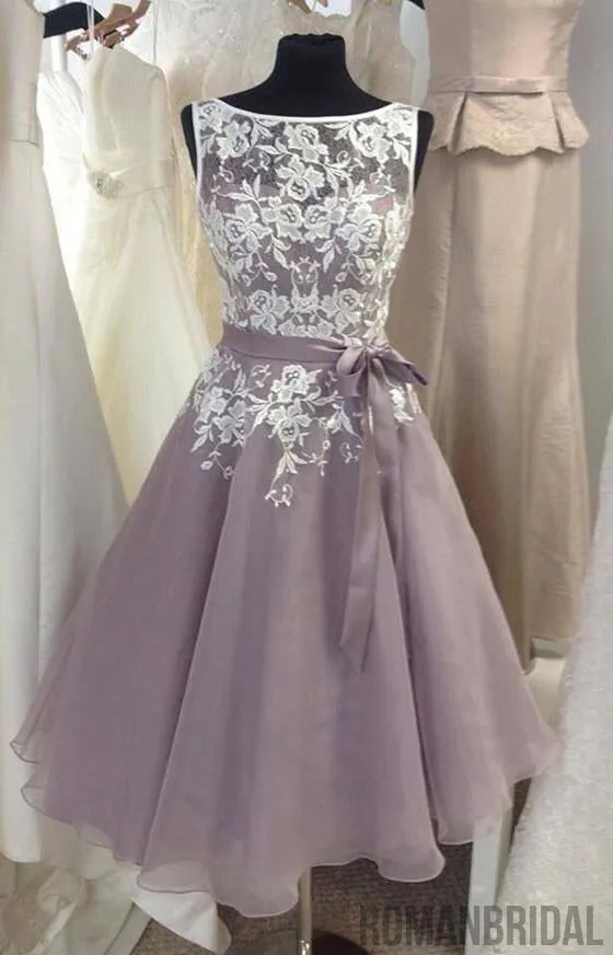 Gray Lace unique bridesmaid dress, off shoulder bridesmaid dress, occasion bridesmaid dresses, BD0414