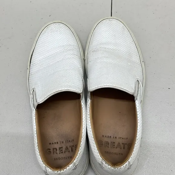GREATS “Wooster” slip ons, white color US 9