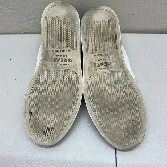GREATS “Wooster” slip ons, white color US 9