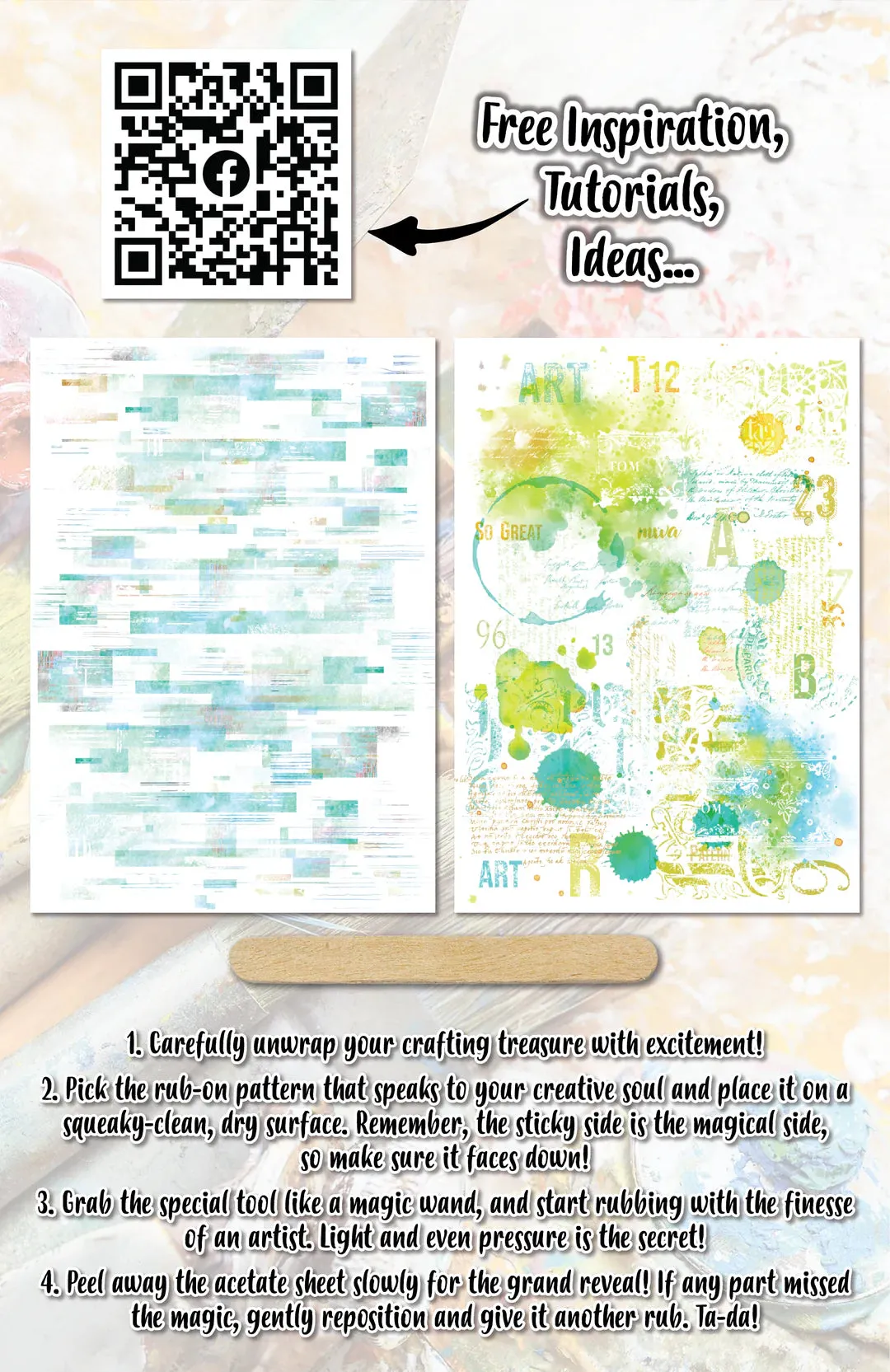 Greeny Meanies #3 Rub-on Sheets 2x A5 Aall & Create
