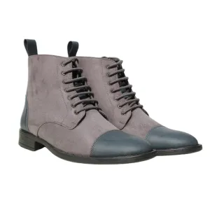 Grey Military Boots