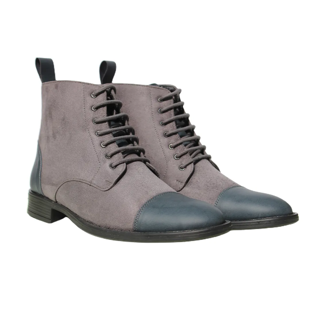 Grey Military Boots