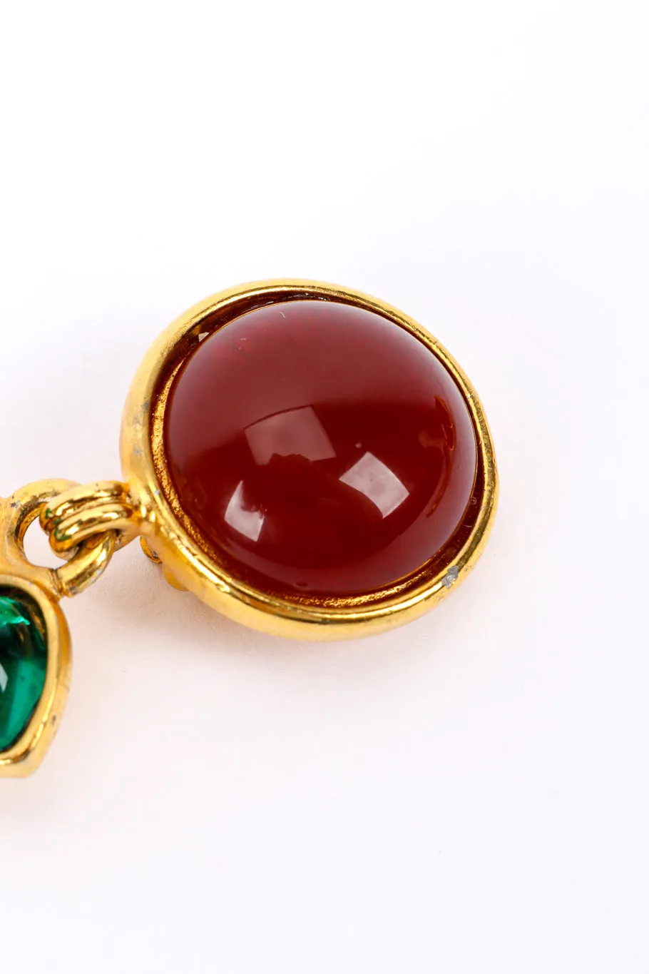 Gripoix Roman Coin Drop Earrings