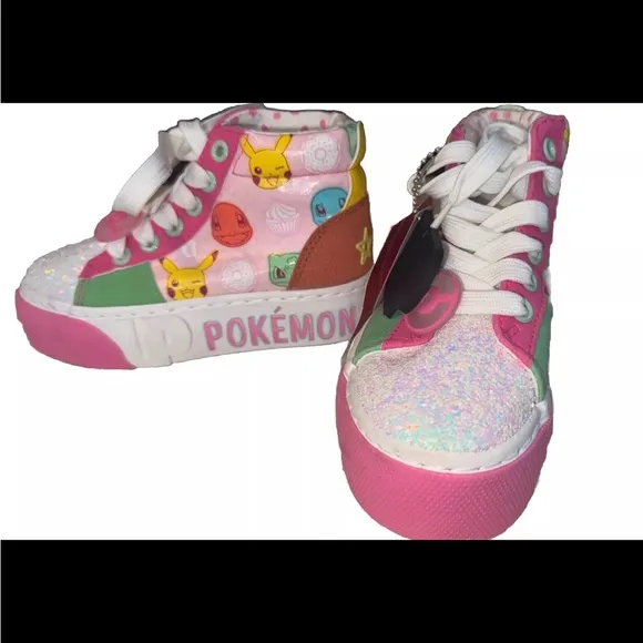 Ground Up POKEMON Kids Girls High Top Shoes Sneakers NEW With Tags Sz 11