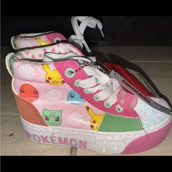 Ground Up POKEMON Kids Girls High Top Shoes Sneakers NEW With Tags Sz 11