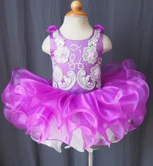Haler Lace Bling Bling Little Girl Cupcake Pageant Dress