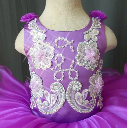 Haler Lace Bling Bling Little Girl Cupcake Pageant Dress