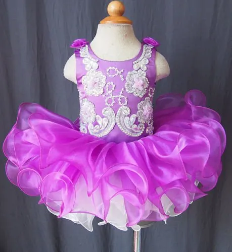 Haler Lace Bling Bling Little Girl Cupcake Pageant Dress