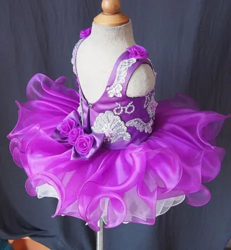 Haler Lace Bling Bling Little Girl Cupcake Pageant Dress