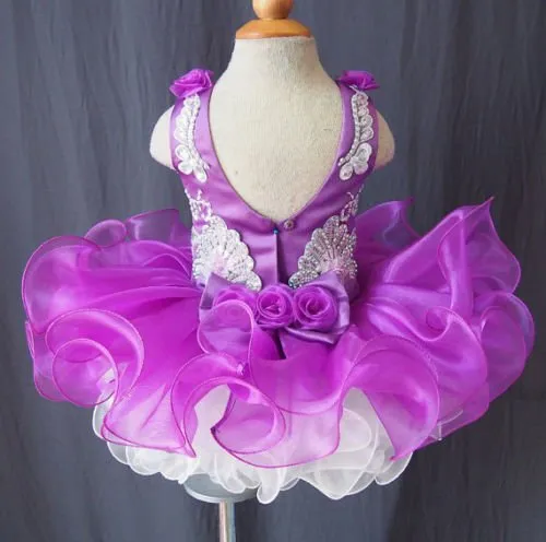 Haler Lace Bling Bling Little Girl Cupcake Pageant Dress