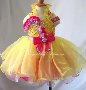 Halter Infant Infant/toddler/baby/children/kids Girl's glitz Pageant Dress