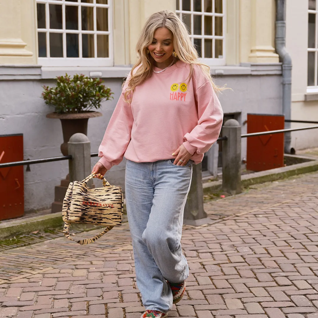 Happy sweater roze