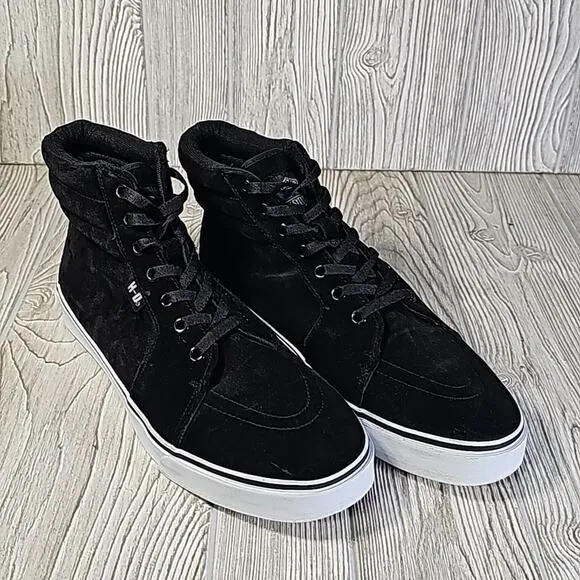 Harley-Davidson Men's Scott Casual Black Leather Sneakers, Size 9.5