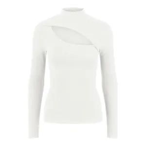 Hazel cut out high neck white