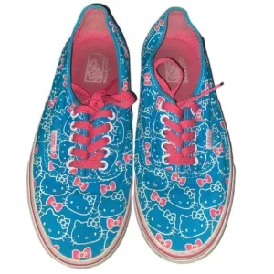Hello Kitty (Sanrio) Pink &amp; Blue Vans Low Top Shoes GUC