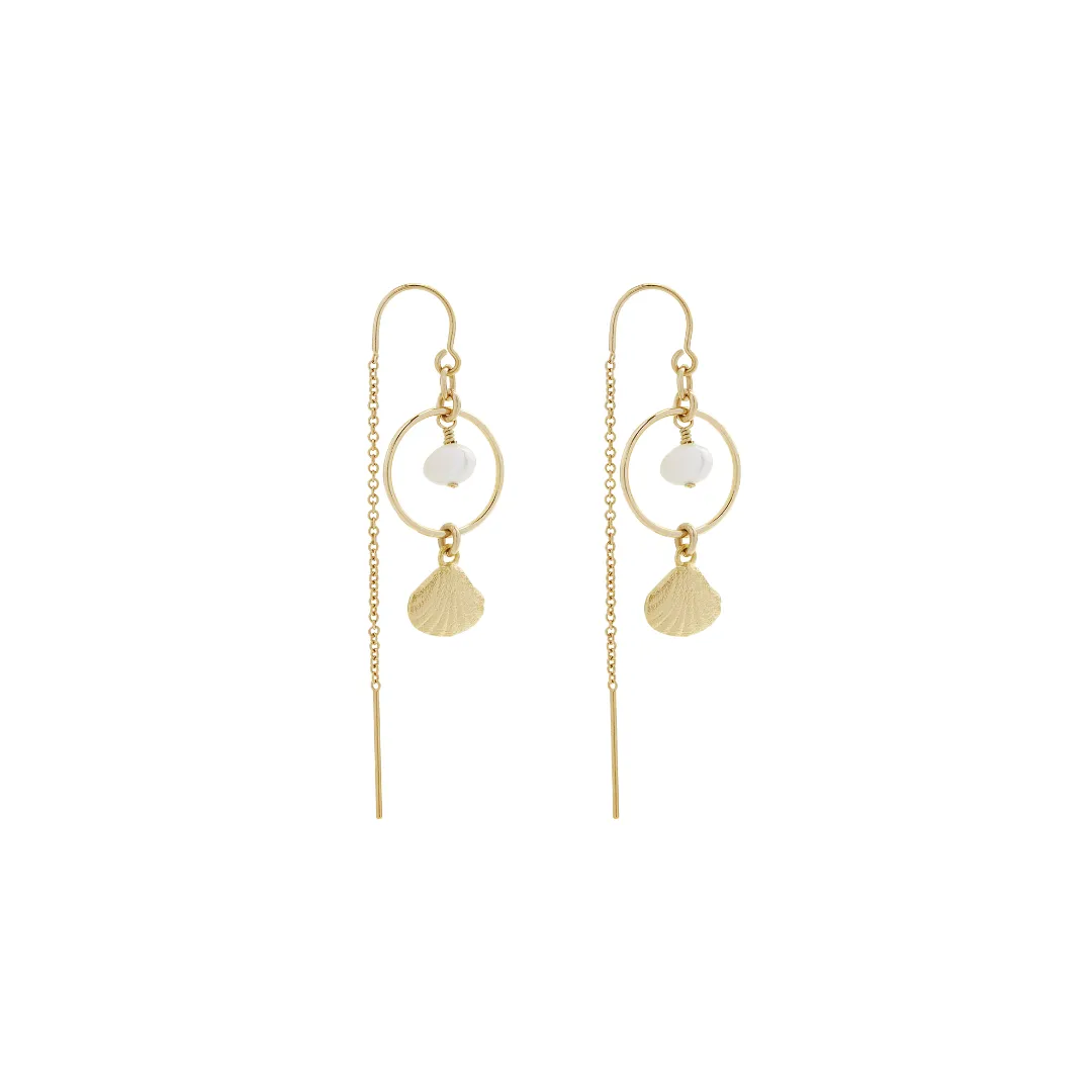 Hestia Thread Earrings - Gold