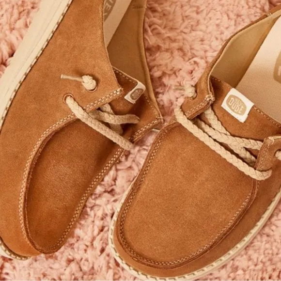 Hey Dude Wendy Slip Suede Size w9. Brown Casual Shoes Brand new with box