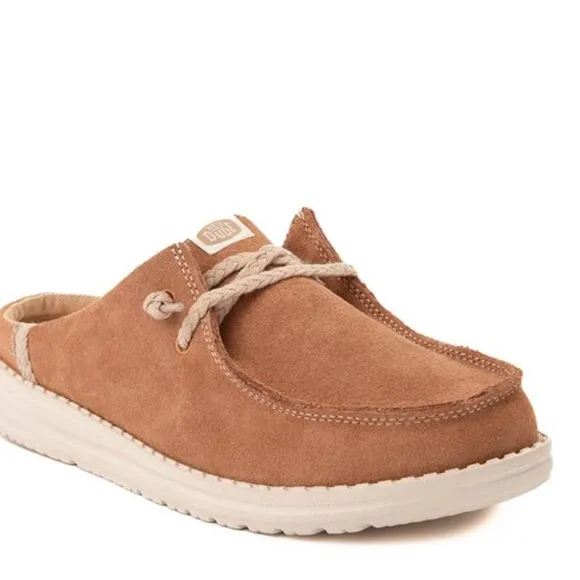 Hey Dude Wendy Slip Suede Size w9. Brown Casual Shoes Brand new with box