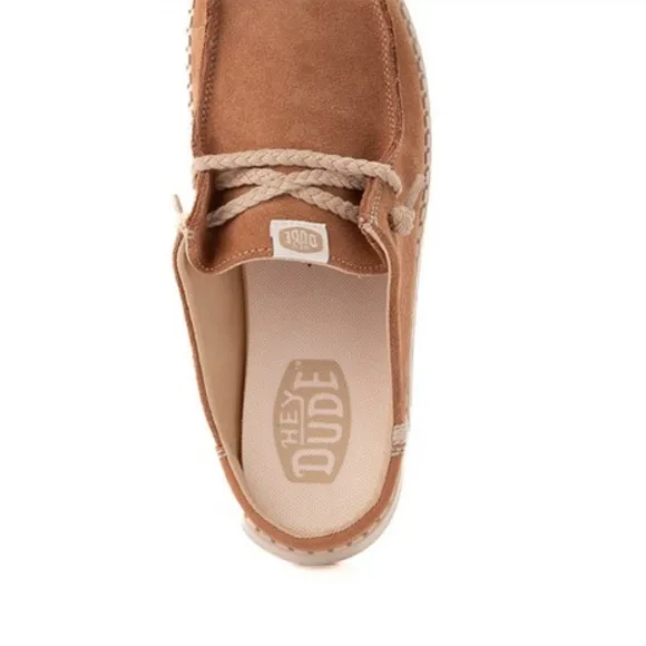 Hey Dude Wendy Slip Suede Size w9. Brown Casual Shoes Brand new with box