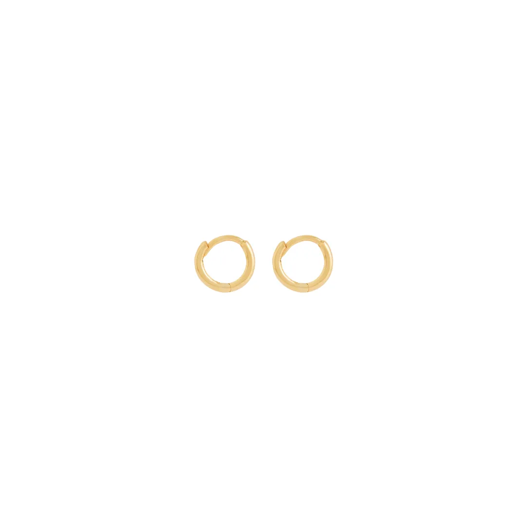 Hinged Sleeper Single 8mm - Solid Gold