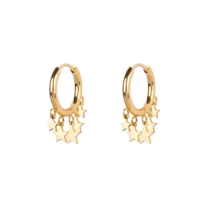 Hip oorbellen starry goud